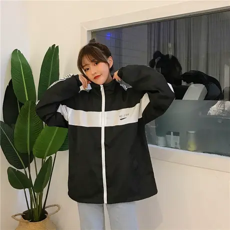 情侣装新款2021韩版外套ins超火春秋季卫衣男女学生套装宽松班服商品大图