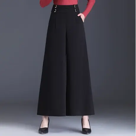 阔腿裤女长裤春秋女裤宽腿垂感垂坠黑色显瘦女士裤子女高腰大脚裤商品大图