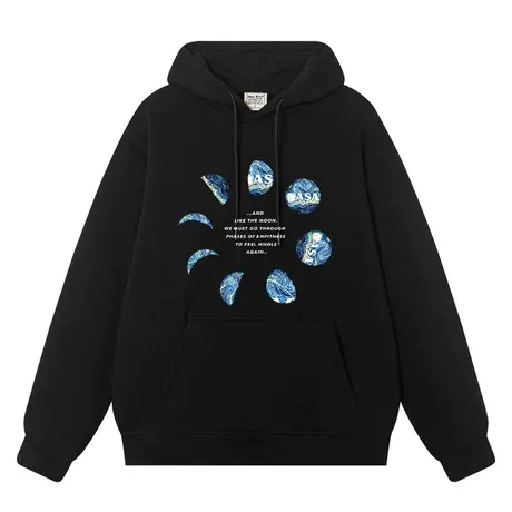 NASA联名衣服月球周边梵高的星空卫衣男女连帽外套加绒加厚打底商品大图