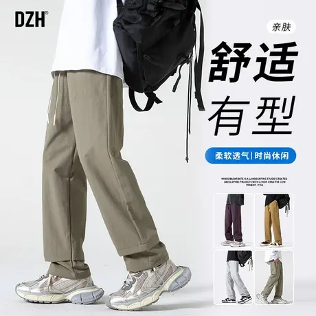 男士防风裤休闲直筒裤男2024年春季工装裤子长裤冲锋裤男款登山裤商品大图