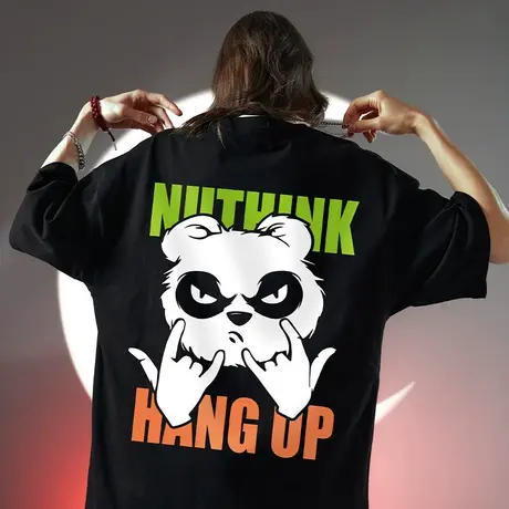 欧美潮流高街vibe短袖T恤男潮炸街潮牌宽松oversize情侣半截袖商品大图