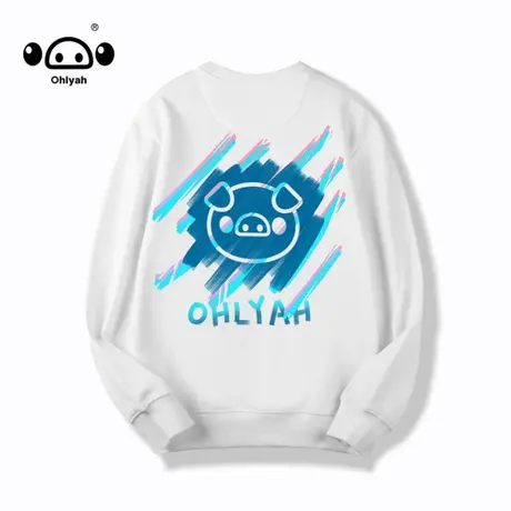 日系潮牌纯棉圆领卫衣女长袖情侣套头衫女秋上衣学生休闲外套ins商品大图