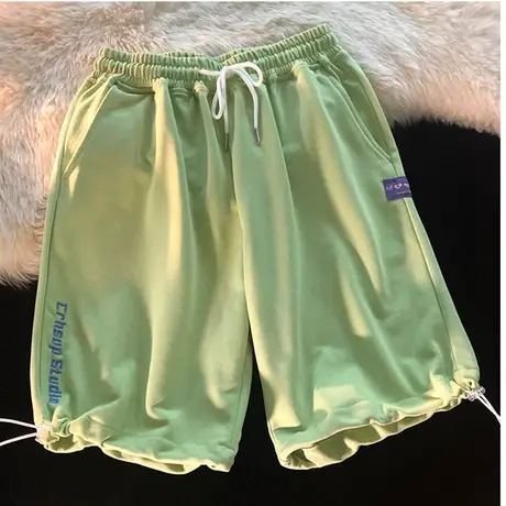 运动短裤女夏季薄款设计感小众宽松直筒休闲阔腿五分裤子女潮ins商品大图