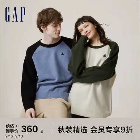 Gap男女装秋冬2023新款休闲宽松长袖毛衣718689情侣针织衫图片