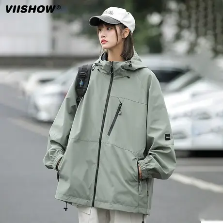 VIISHOW机能冲锋夹克外套男春秋美式季防风防水潮牌工装运动夹克商品大图