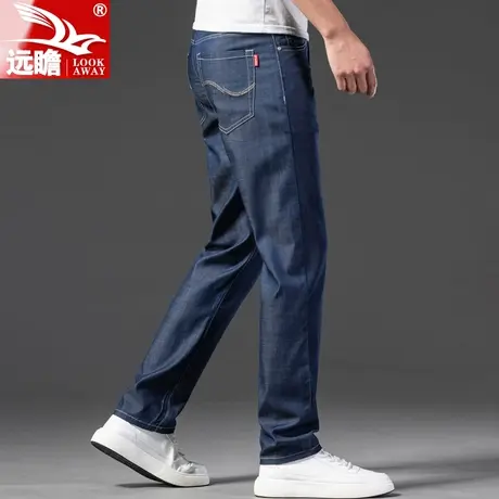 夏天超薄天丝牛仔裤男宽松直筒高端长裤夏季薄款冰丝男士休闲裤子商品大图
