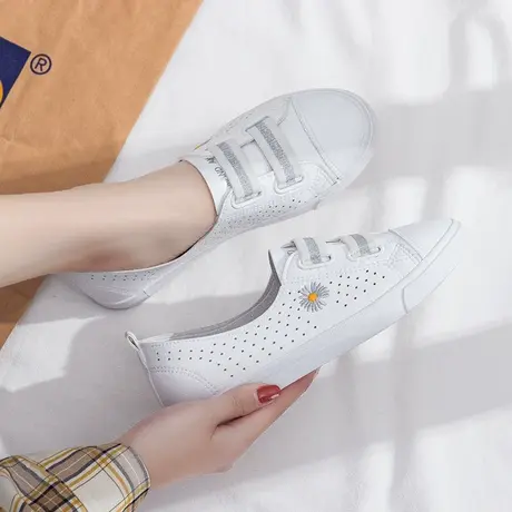 2020年春夏季浅口小白女鞋春季薄款板鞋白鞋新款休闲爆款百搭单鞋商品大图