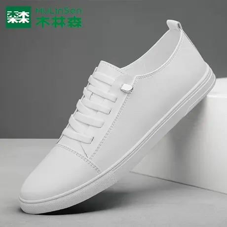 木林森男鞋秋季潮牌运动休闲板鞋韩版潮流学生厚底小白鞋百搭潮鞋商品大图
