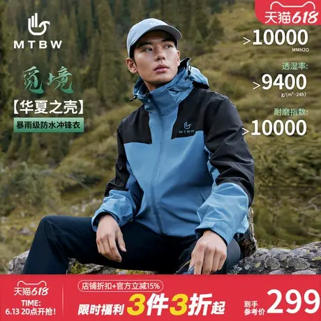 【觅镜】美特斯邦威摇粒绒内胆冲锋衣2025春季新款拼接三防登山服图片