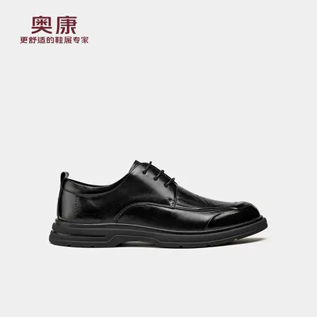 奥康 男鞋2025秋季新款休闲皮鞋商务正装真皮舒适系带圆头时尚鞋图片