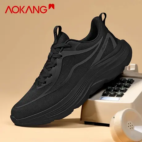 奥康男鞋2026新款春季网面透气运动鞋男士轻便软底专业训练跑步鞋图片