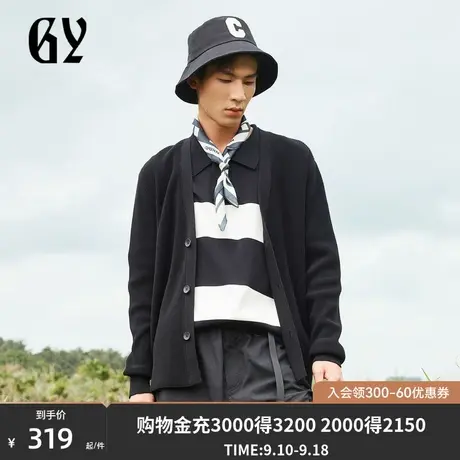 雅戈尔旗下潮流男装GY品牌秋冬季新款时尚休闲套头针织衫男商品大图