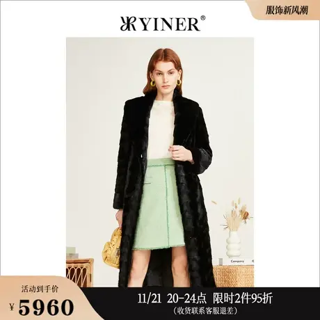YINER音儿线上专选女装冬季中长款高阶水貂皮草商品大图