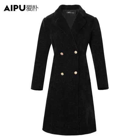 爱朴大码女装韩版胖mm冬季新款外搭加厚显瘦宽松保暖中长款外套女图片