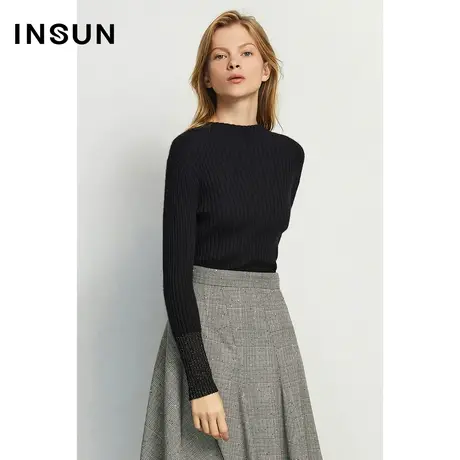 INSUN恩裳冬季纯羊绒内搭毛衫毛针织衫商品大图