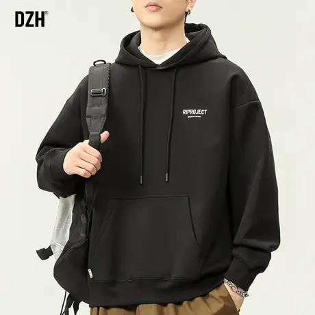 男士重磅连帽卫衣男秋季潮牌高级感2023新款连帽衫休闲外套打底衫图片