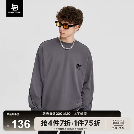 LiLbetter卫衣男2024春季新款vintage外套圆领休闲上衣潮牌衣服LB商品大图