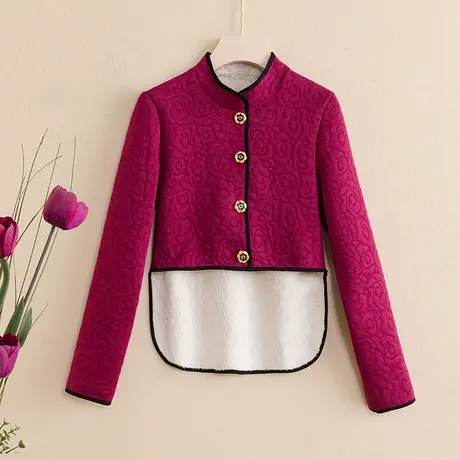 中老年秋冬装保暖长袖加绒妈妈装睡觉护肩膀护腰护颈椎护背外套图片