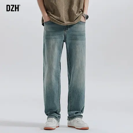 男士美式牛仔裤男高街水洗潮牌宽松休闲裤2024年春季大码裤子男裤商品大图