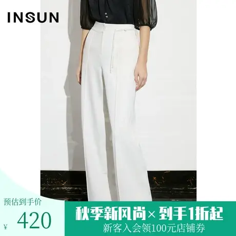 [新国风]恩裳COVER2023夏款新款防透抗皱四面弹手工盘扣阔腿裤女商品大图