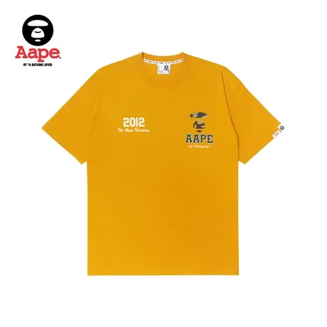 Aape旗舰店男装秋冬猿颜迷彩篮球猿图案印花潮流短袖T恤1391XXL商品大图