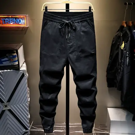 夏季款余文乐潮牌工装裤男束脚宽松休闲裤男韩版潮流百搭长裤子男商品大图