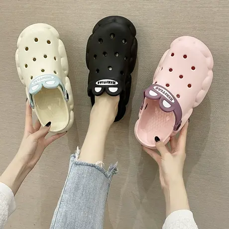 护士洞洞鞋女2023潮包头夏防滑厚底可爱沙滩2023年新款凉拖鞋外穿商品大图