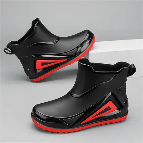 雨鞋男款春季外卖骑手钓鱼防水防滑劳保胶鞋2023新款雨靴厨师水鞋商品大图