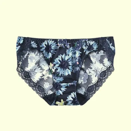 爱美菲露花边内裤女蕾丝边舒适低腰日系性感三角裤aimerfee171220商品大图