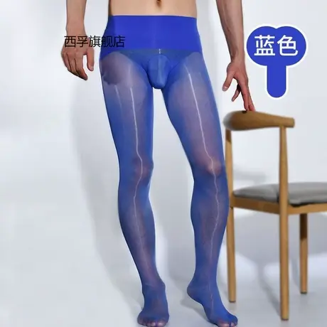 912针油丝光亮光腿神器马油袜无缝套男士8D袜性感丝滑神裤超薄款图片