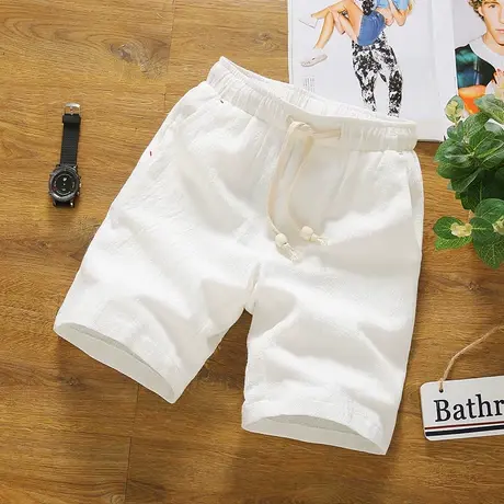 短裤男夏季纯棉5五分裤宽松休闲潮流沙滩裤运动裤子男士外穿中裤商品大图