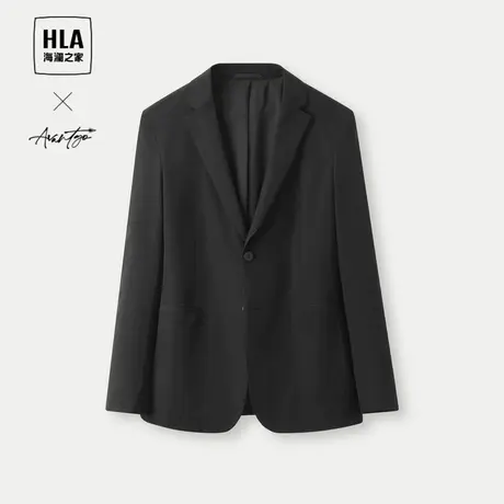 HLA/海澜之家轻商务时尚系列休闲西装24春夏新通勤纯色干练西服男图片