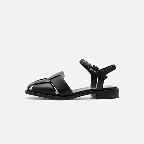 Nine West/玖熙2025夏季新款罗马凉鞋女平跟包头凉鞋一字扣带女鞋图片
