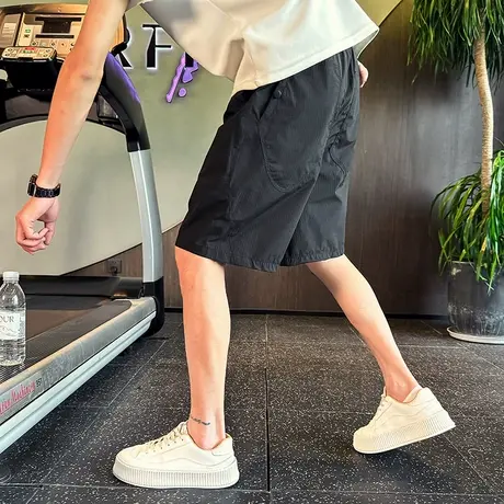 2025新款短裤男士夏季运动五分裤纯色休闲中裤子新款男裤沙滩大裤商品大图