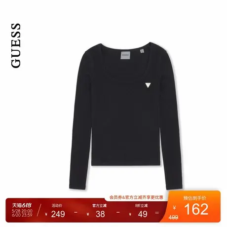 GUESS女士日常休闲百搭U领打底毛针织衫-V4BP07K8RT2商品大图
