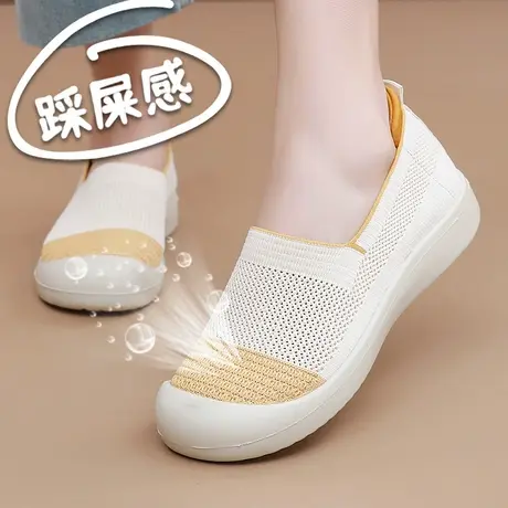老北京布鞋女士2025新款夏季透气网面休闲妈妈鞋软底闰月时尚单鞋商品大图