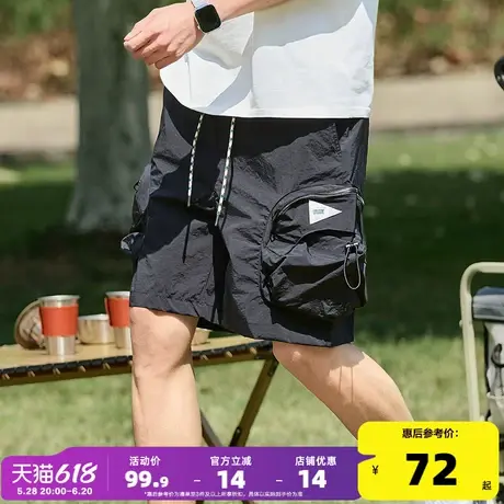 唐狮25夏季薄款外穿休闲短裤男新款宽松工装直筒五分裤户外pc商品大图