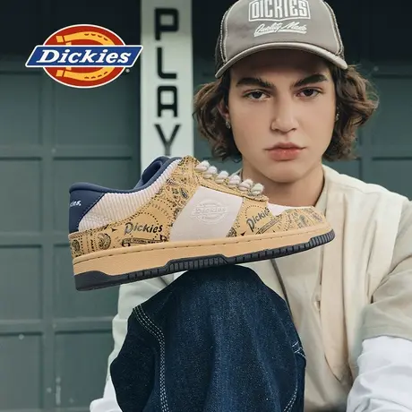 Dickies男鞋板鞋2025春季新款休闲鞋潮牌增高厚底复古港风运动鞋商品大图