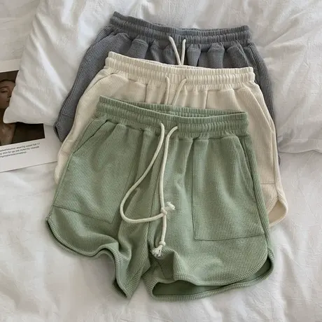 ins超火阔腿热裤女夏季百搭宽松显瘦居家外穿运动休闲a字腰短裤子商品大图