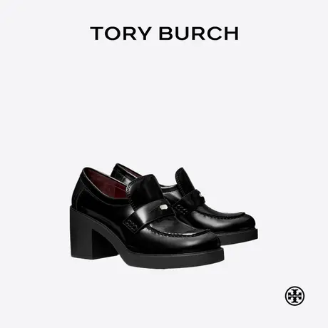 TORY BURCH 汤丽柏琦 厚底粗跟一脚蹬乐福鞋小皮鞋女鞋 166812商品大图
