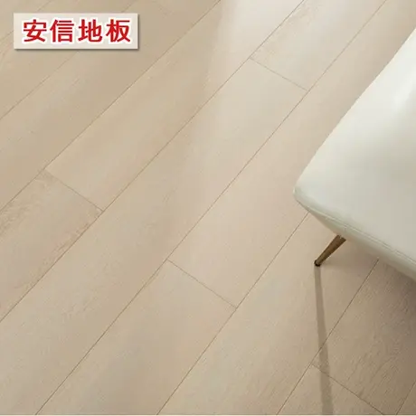 安信橡木三层实木复合地板米脂白锁扣地暖适用ENF级3mm表层图片