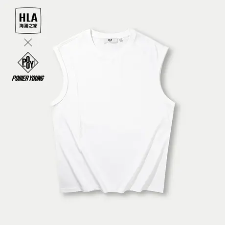 HLA/海澜之家POWER YOUNG系列汗衫2024春夏新款凉感印花背心男商品大图