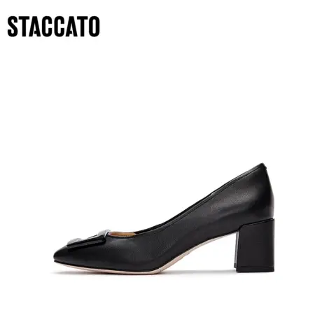 [定制小码32/大码41胖瘦脚]思加图奶油单鞋女皮鞋EL101CQ3A商品大图