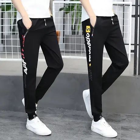 春夏青少年12初中学生13岁运动长裤14大童男孩15松紧腰16休闲裤子商品大图