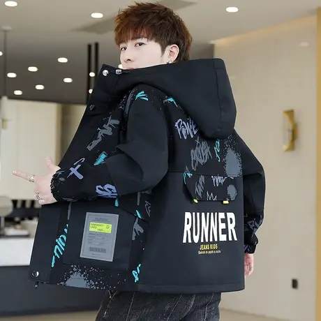 男孩12岁初中学生13春秋装14帅气上衣服15青少年大童男装夹克外套商品大图