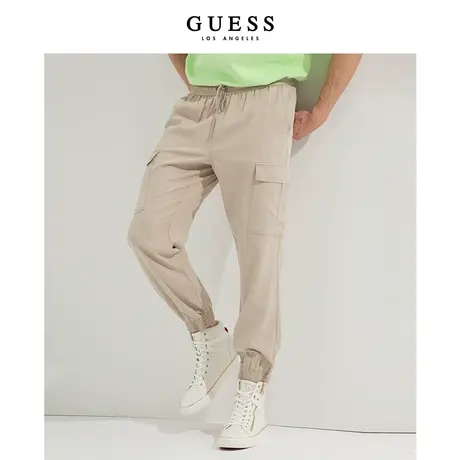 【38上新季】GUESS舒适潮流束脚抽绳收腰休闲裤长裤X2OB098105Z商品大图