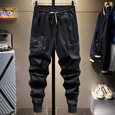 秋冬款潮牌工装裤男宽松束脚百搭男士休闲长裤子男生韩版潮流男装商品大图