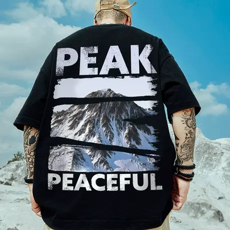 欧美街头潮牌潮流ins短袖大码T恤男潮夏季国潮oversize胖子半袖潮商品大图