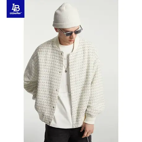 Lilbetter小香风外套男2024新款春秋男装拼接宽松棒球服秋季夹克商品大图
