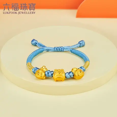 六福珠宝虎头黄金转运珠婴儿满月礼3D硬金饰计价HIGTBB0001商品大图